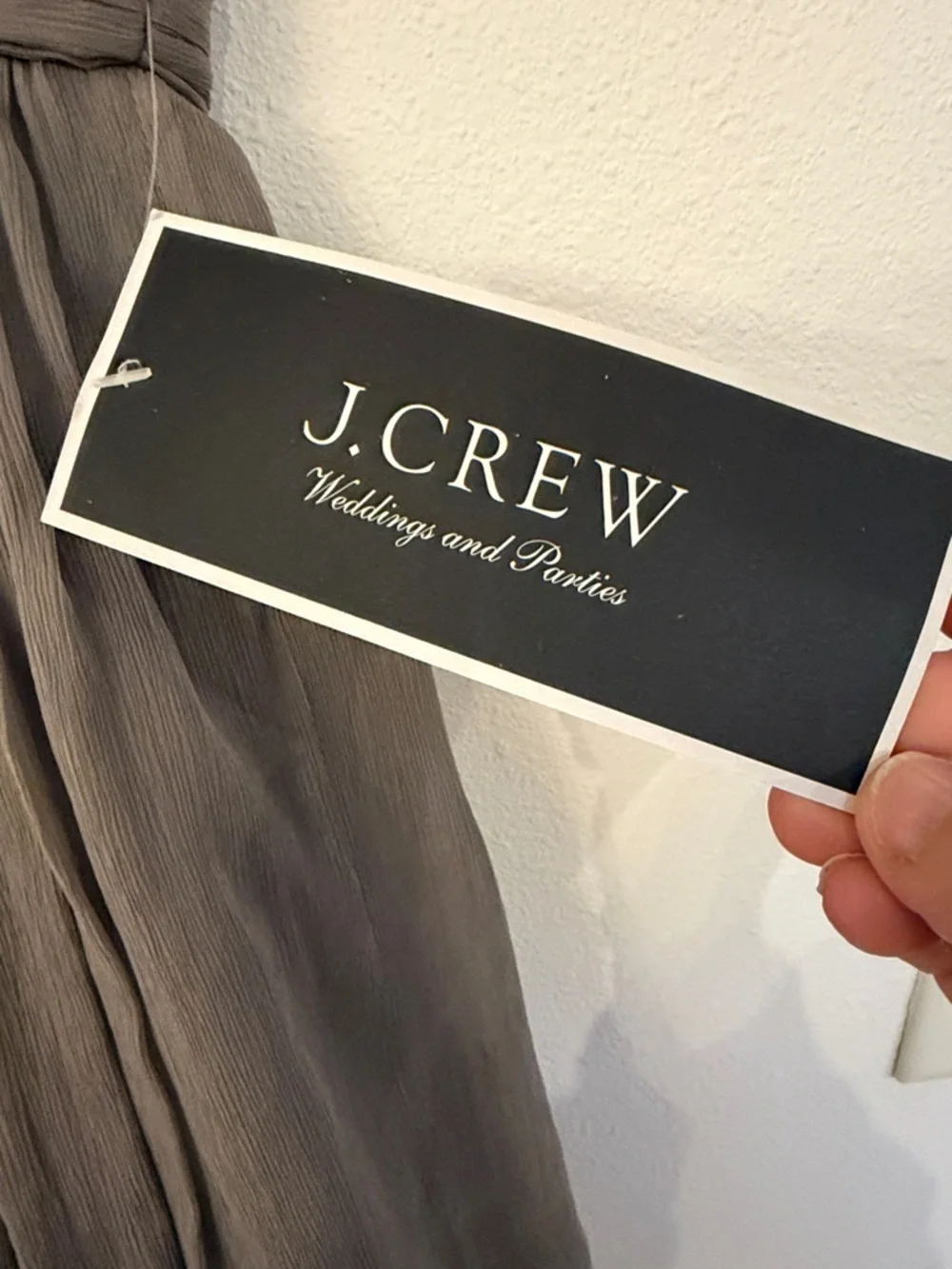 J. Crew Strapless Nadia strapless Chiffon Cocktail Dress in grey
